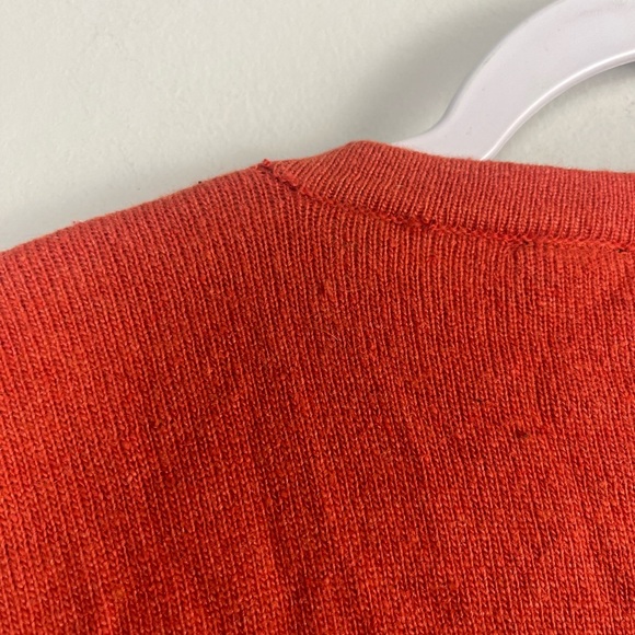 Michael Simon Girls orange girafee button front cardigan size 7/8 vintage bead - Picture 8 of 8
